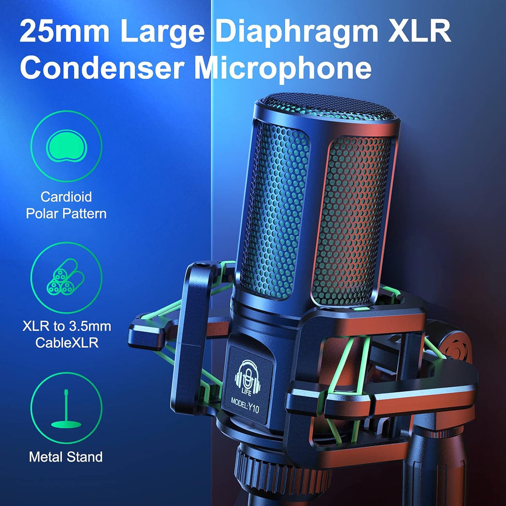 Podcast Equipment Bundle with 3.5mm Microphone Mixer K340