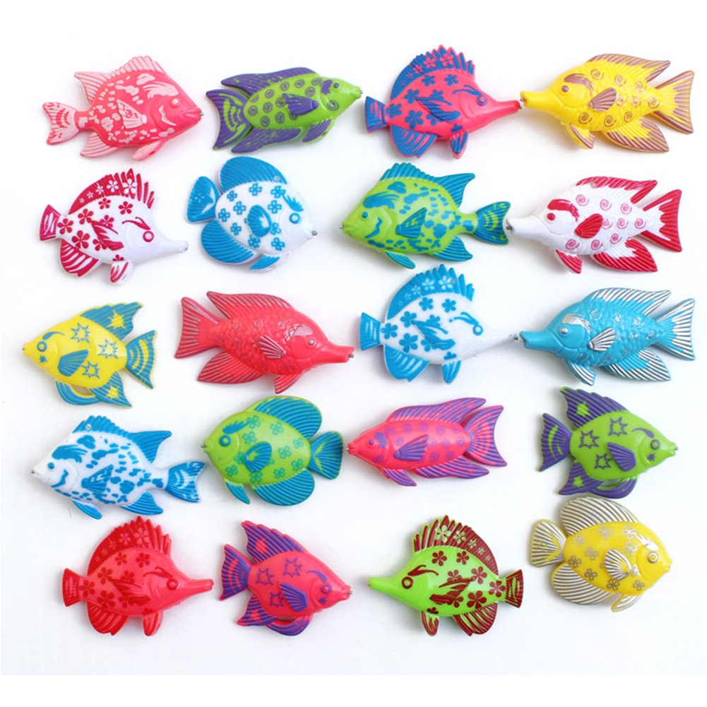 Magnetic Fishing Toy Set with 1 Fishing Rod and 6 Fishes S263
