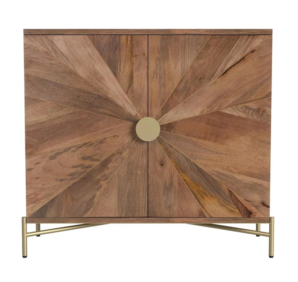 Brown Mango Wood Two Door Cabinet X4210
