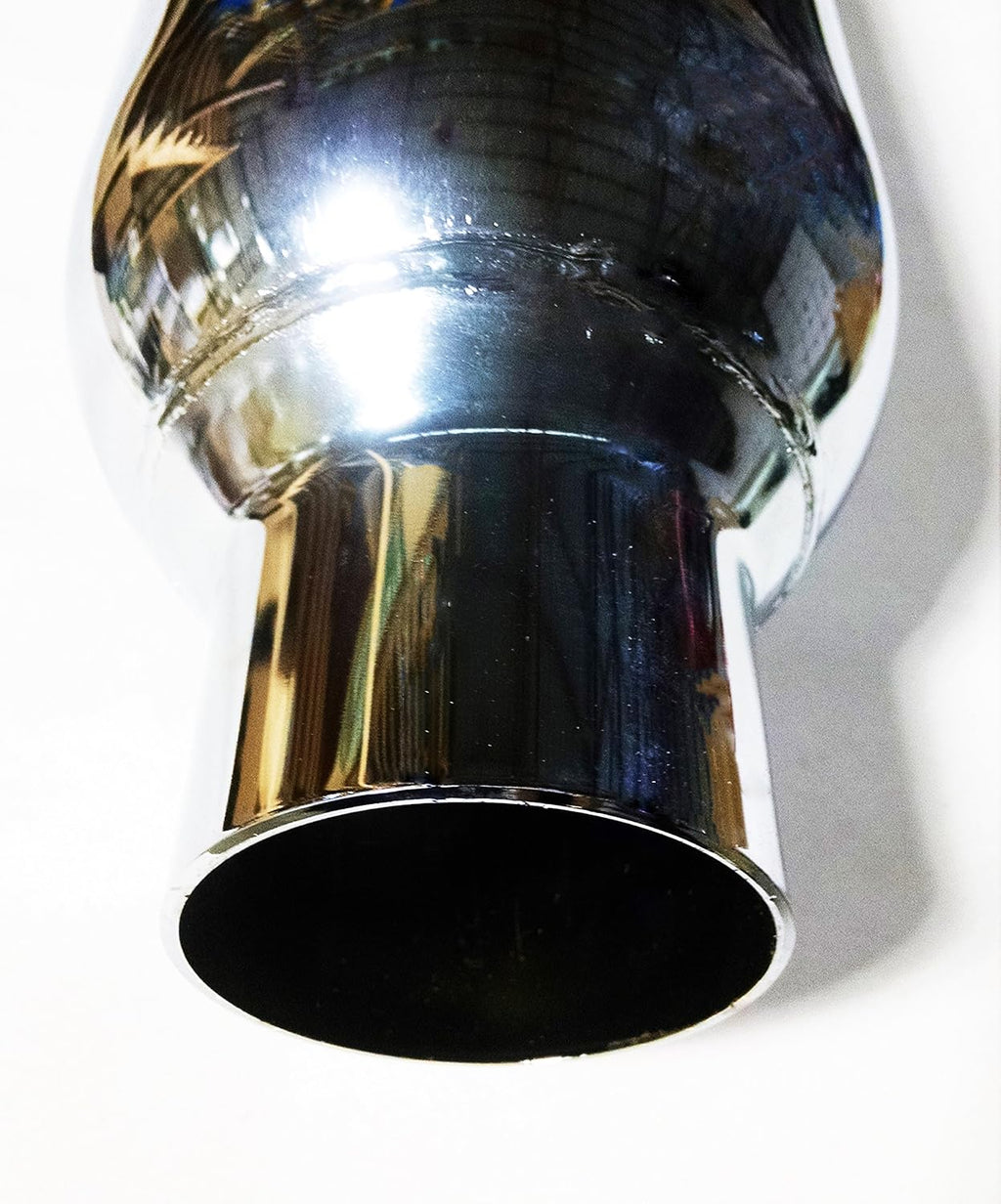 Chrome Slant Exhaust Tip 2.50" Inlet 6.00" Outlet 18.00" Long O9056