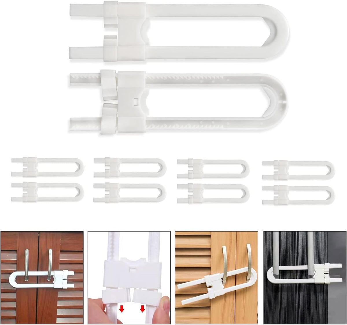 Child Safety Cabinet Locks Drawer Locks 10-Pack A83778