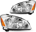 Chrome Headlight Assembly Set for 2005 / 2006 Nissan Altima 4 - Door Sedan O8875