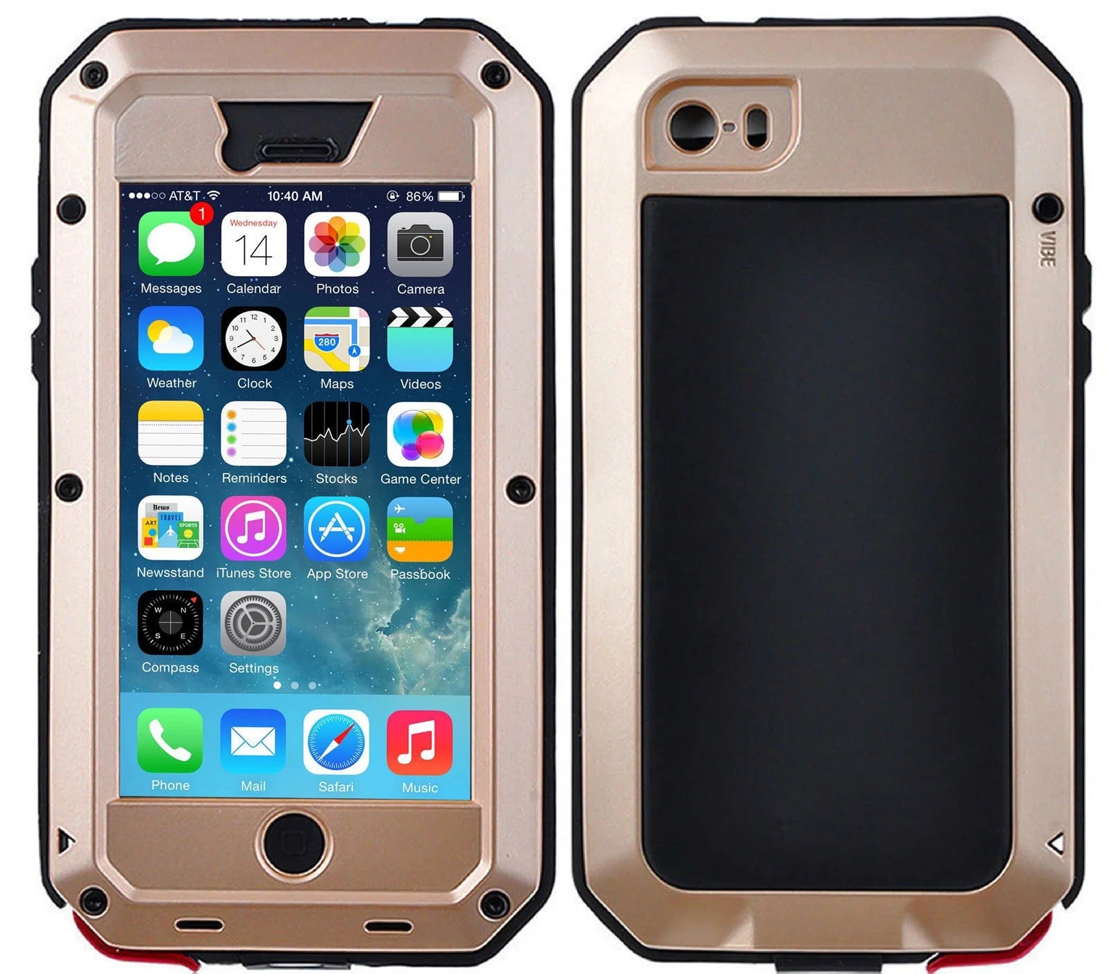 Heavy Duty Shockproof Aluminum Metal Case for iPhone 6 Plus W66331