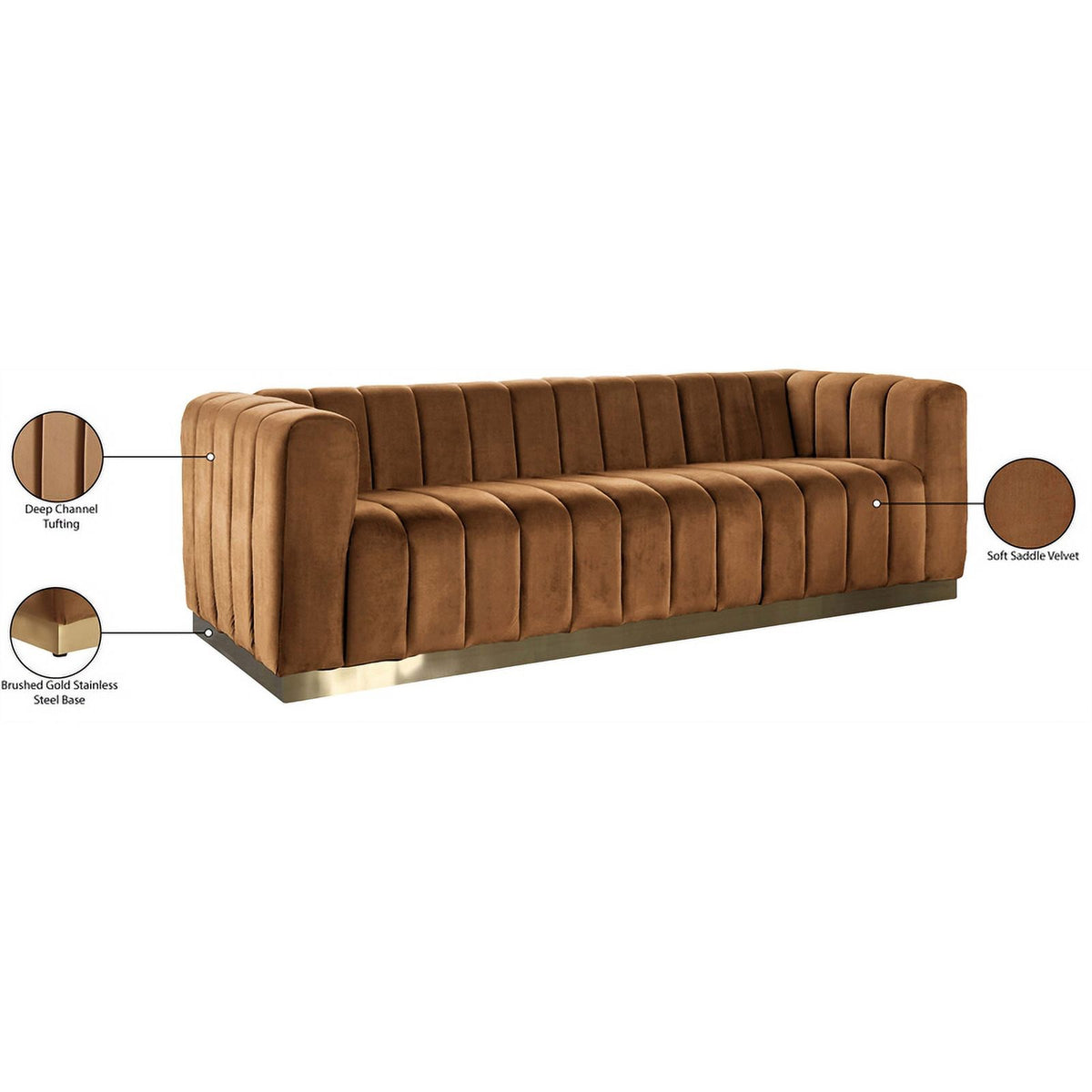 Saddle Velvet Sofa T48453