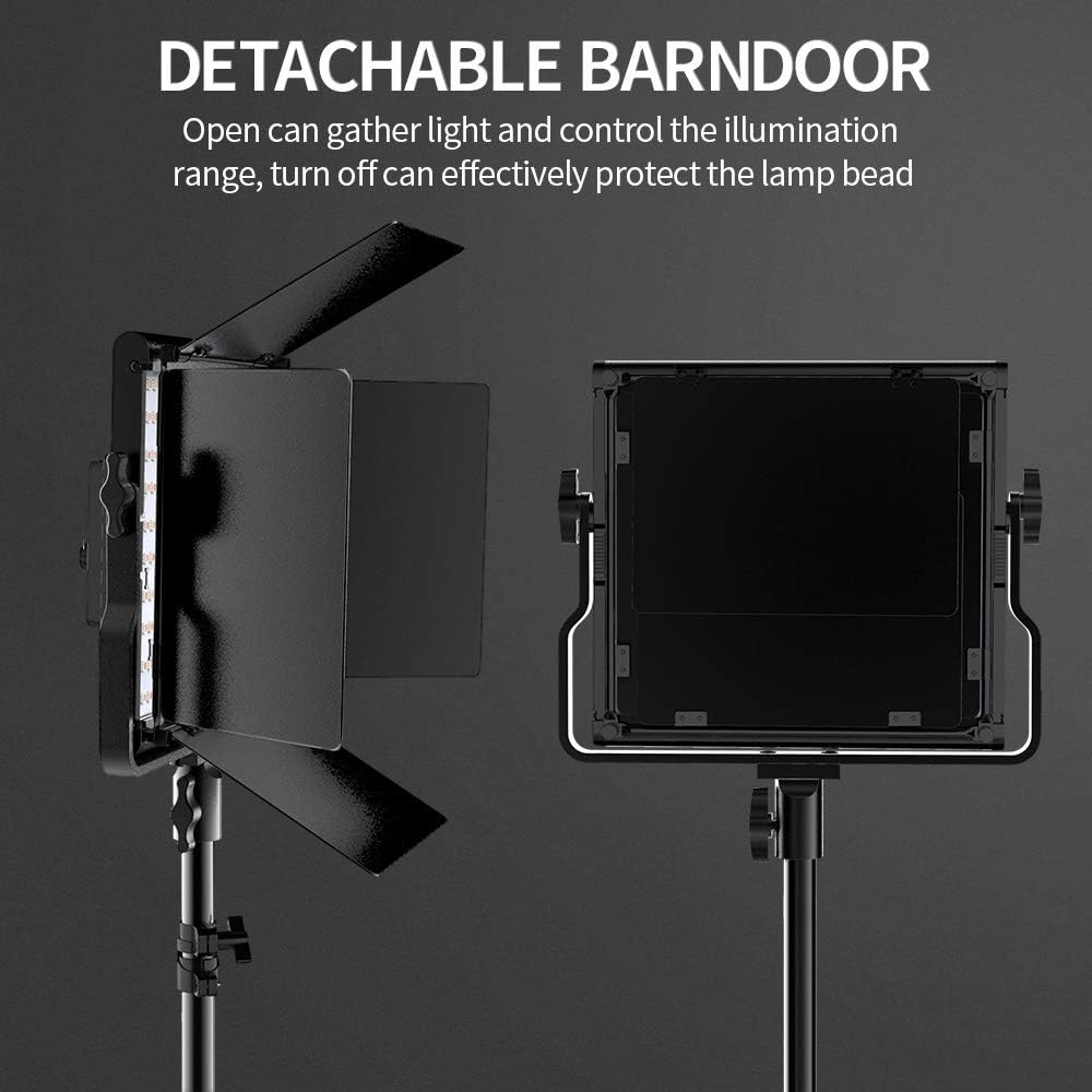 2 Kits Bi-Color LED Video Light Kit with Light Stand A20316
