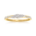 Diamond-Accented Twist Ring in 10kt Yellow Gold B360731