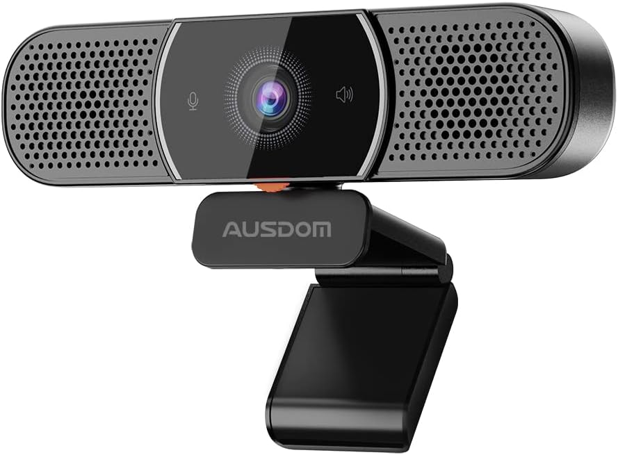 2K Webcam with Microphone and Speaker, Privacy Cover, USB Computer Camera, Pack of 2 U657