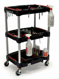 Black/ Red 3-Shelf Multipurpose Cart A8869