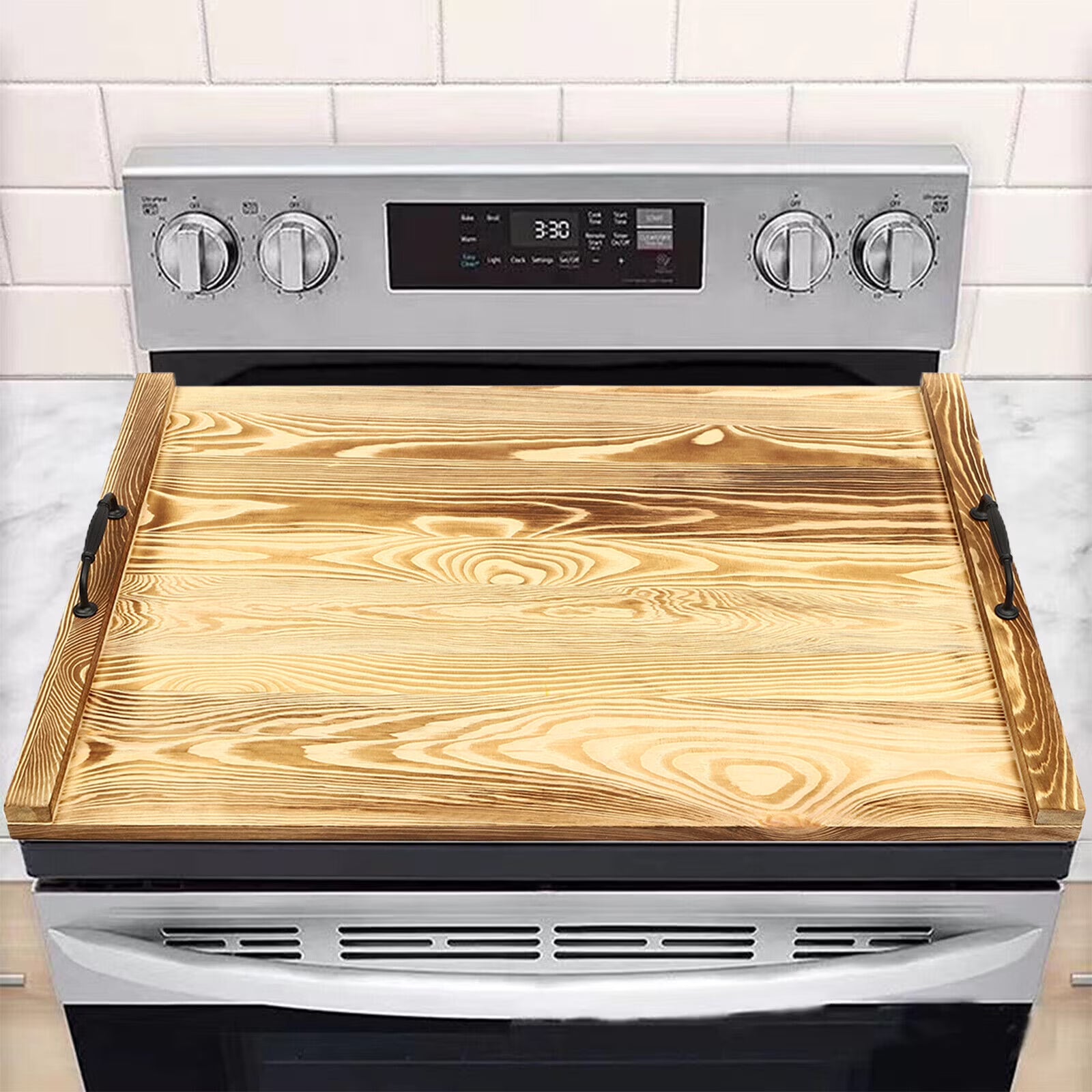 Pine Wood Noodle Board Stove Cover W96284