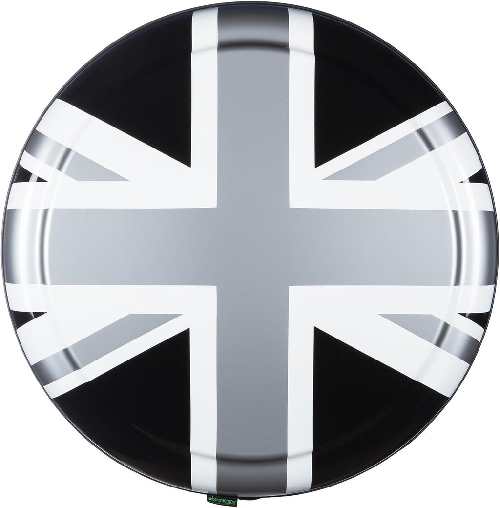 Pewter Union Jack Rigid Tire Cover T505597