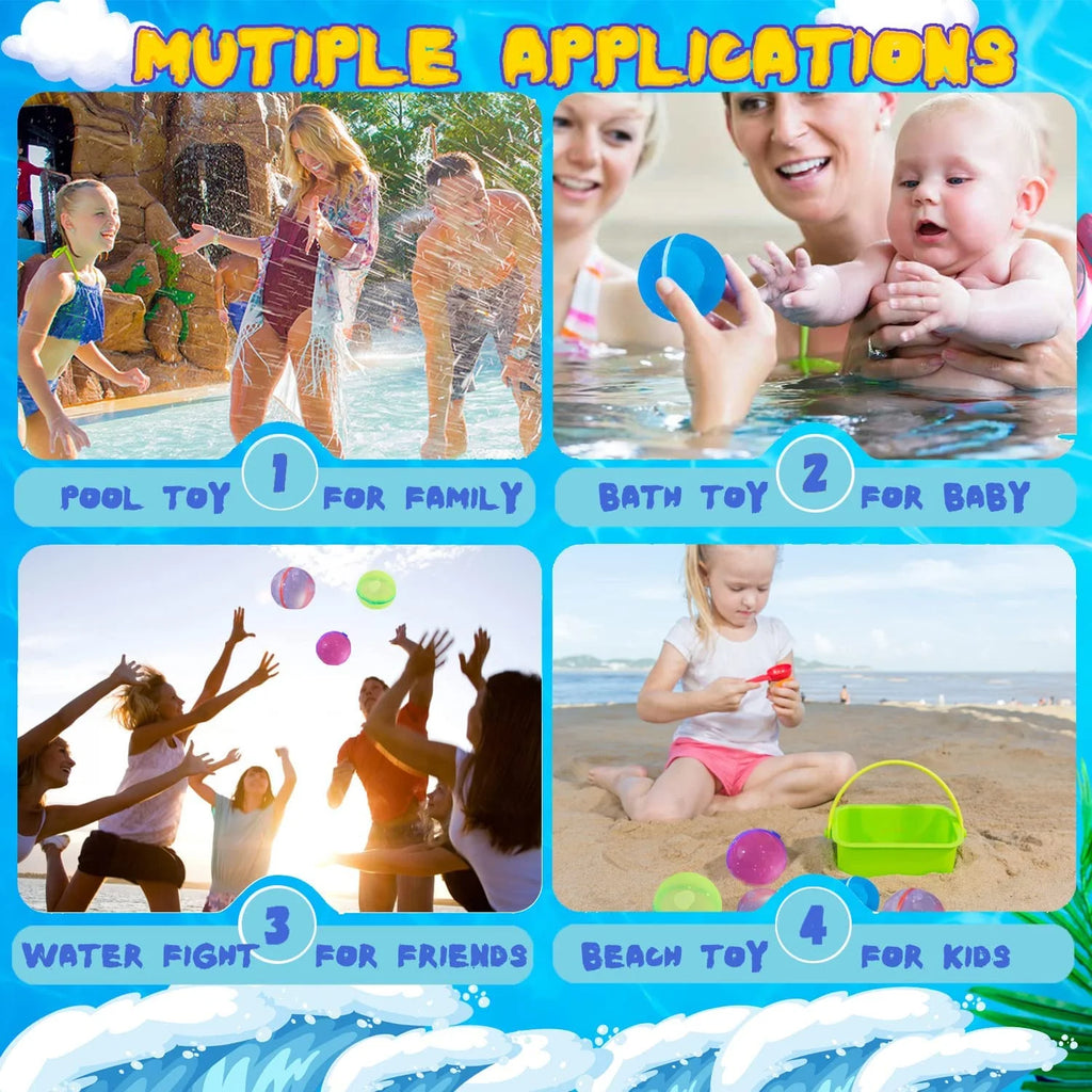 12 PCS Refillable Silicone Water Balloons T835
