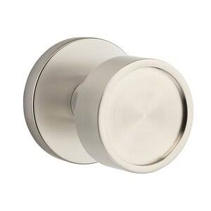Half Dummy Door Knob with Disk Rose in Satin Nickel V3990