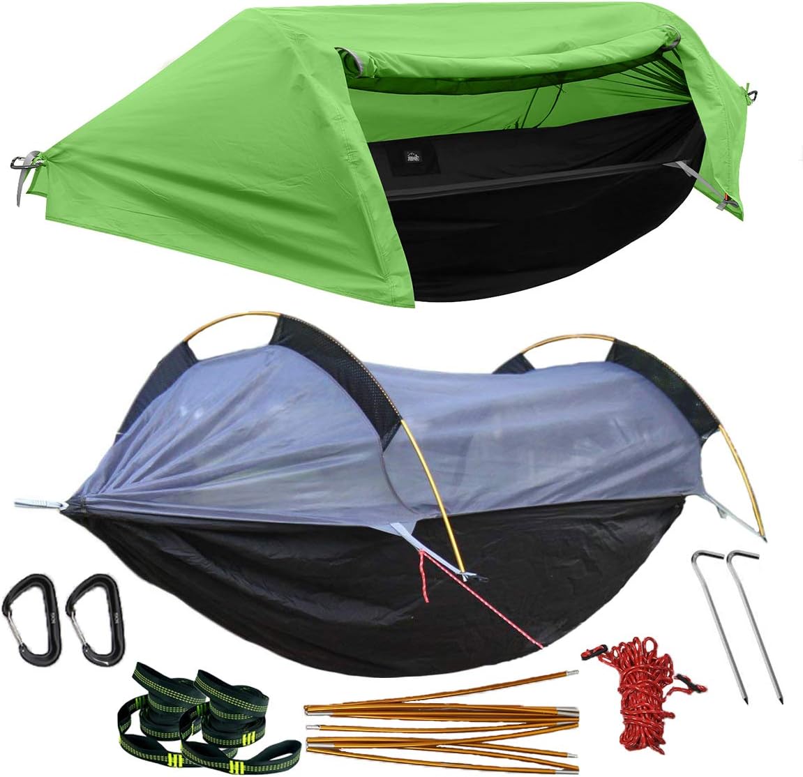 Camping Hammock with Net and Rainfly Cover M8183