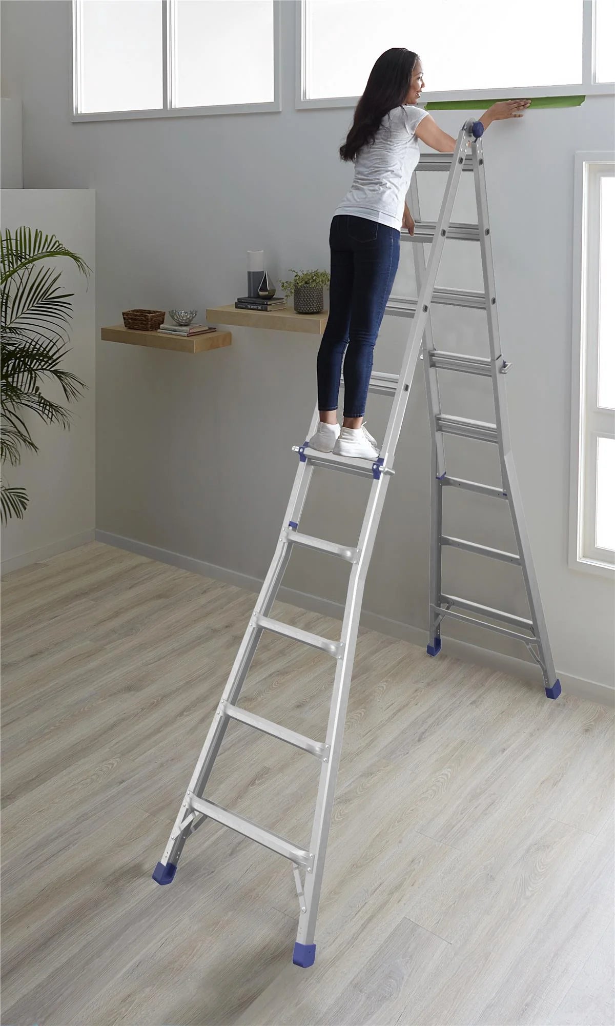 22 foot Reach Height Aluminum Multi-Position Ladder, 300 lb. Load Capacity Type IA Duty Rating X553