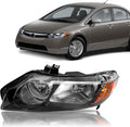Halogen Headlights Assembly for 2006 2007 2008 Honda Civic K37417