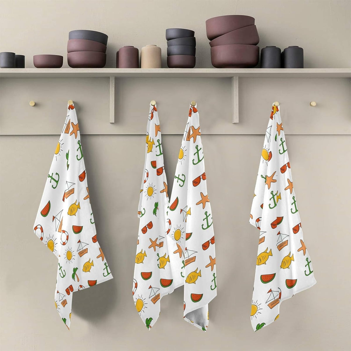 Kitchen Dish & Tea Towel, 28x18in-6 PCS V353266