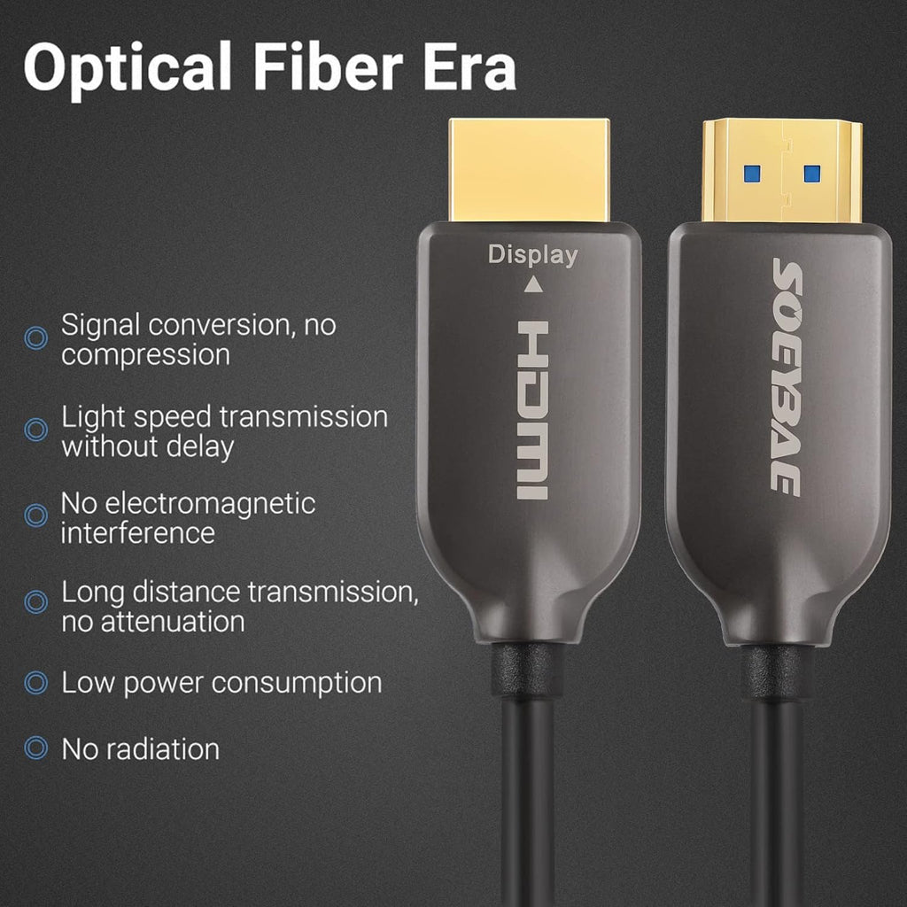 4K HDMI Fiber Optic Cable, 100ft 30M Y41619