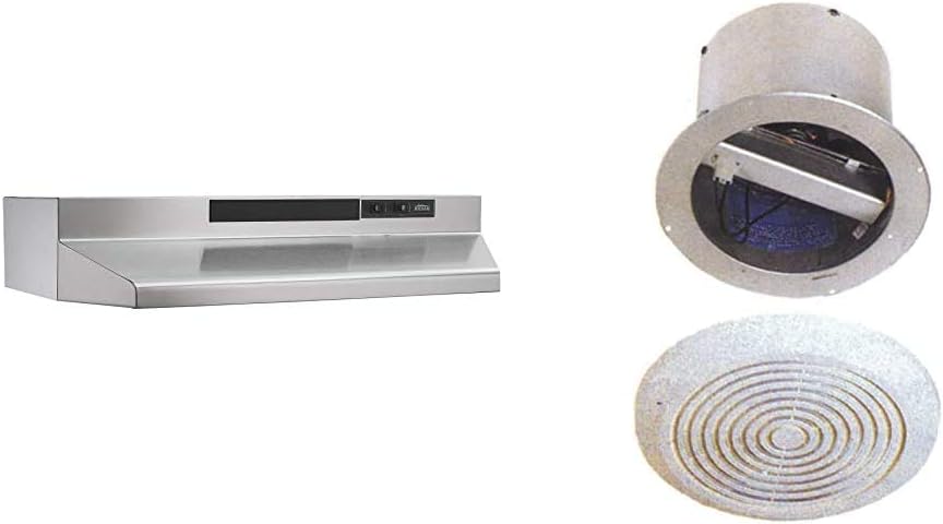 Black 30-Inch Exhaust Fan Range Hood Insert with Light T757