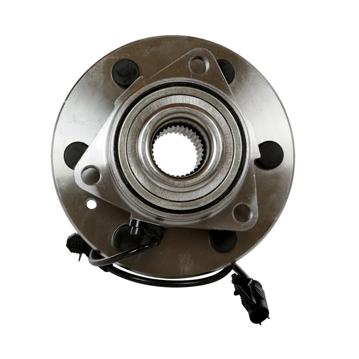 Front Wheel Bearing Hubs Drilled Slotted Rotors Black Ceramic Pads Kit Z68564