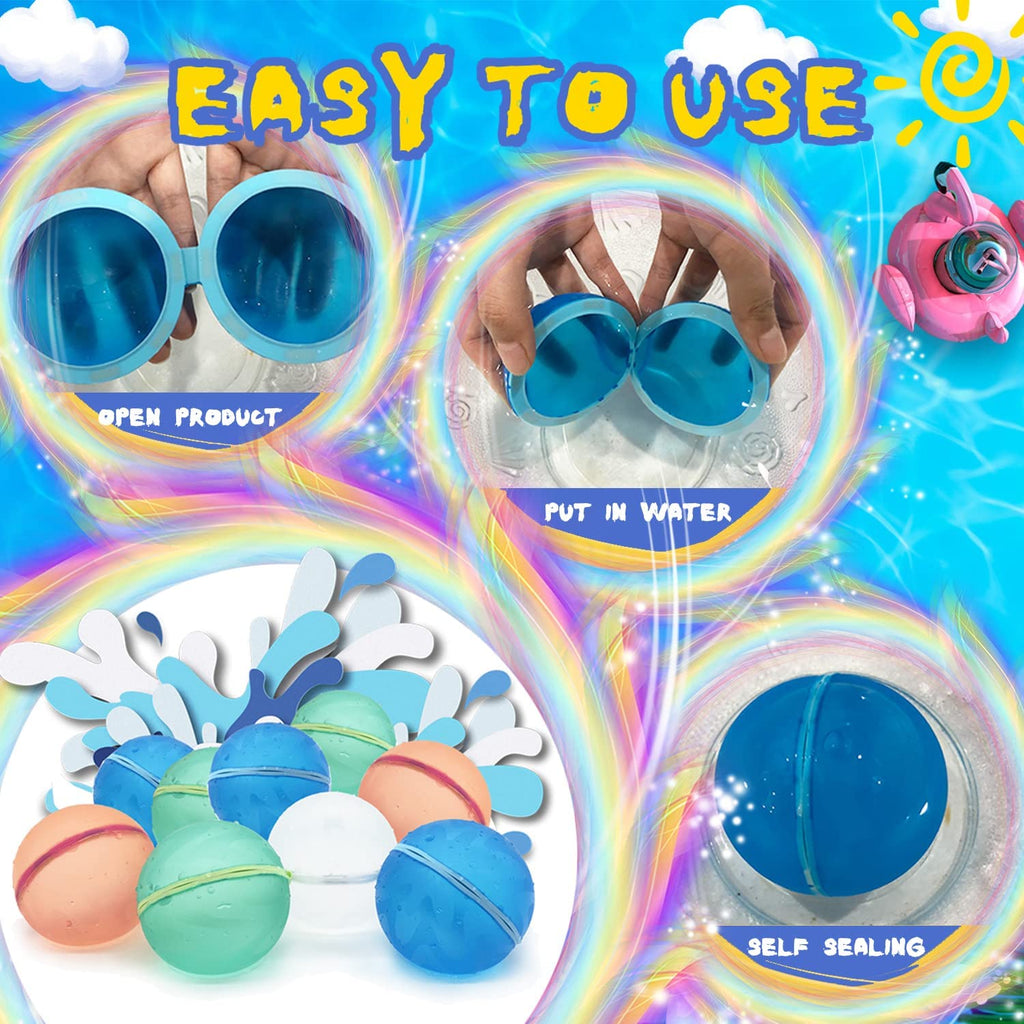12 PCS Refillable Silicone Water Balloons T835