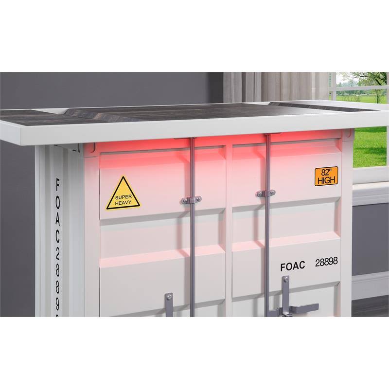 White Metal Bar Table O694838