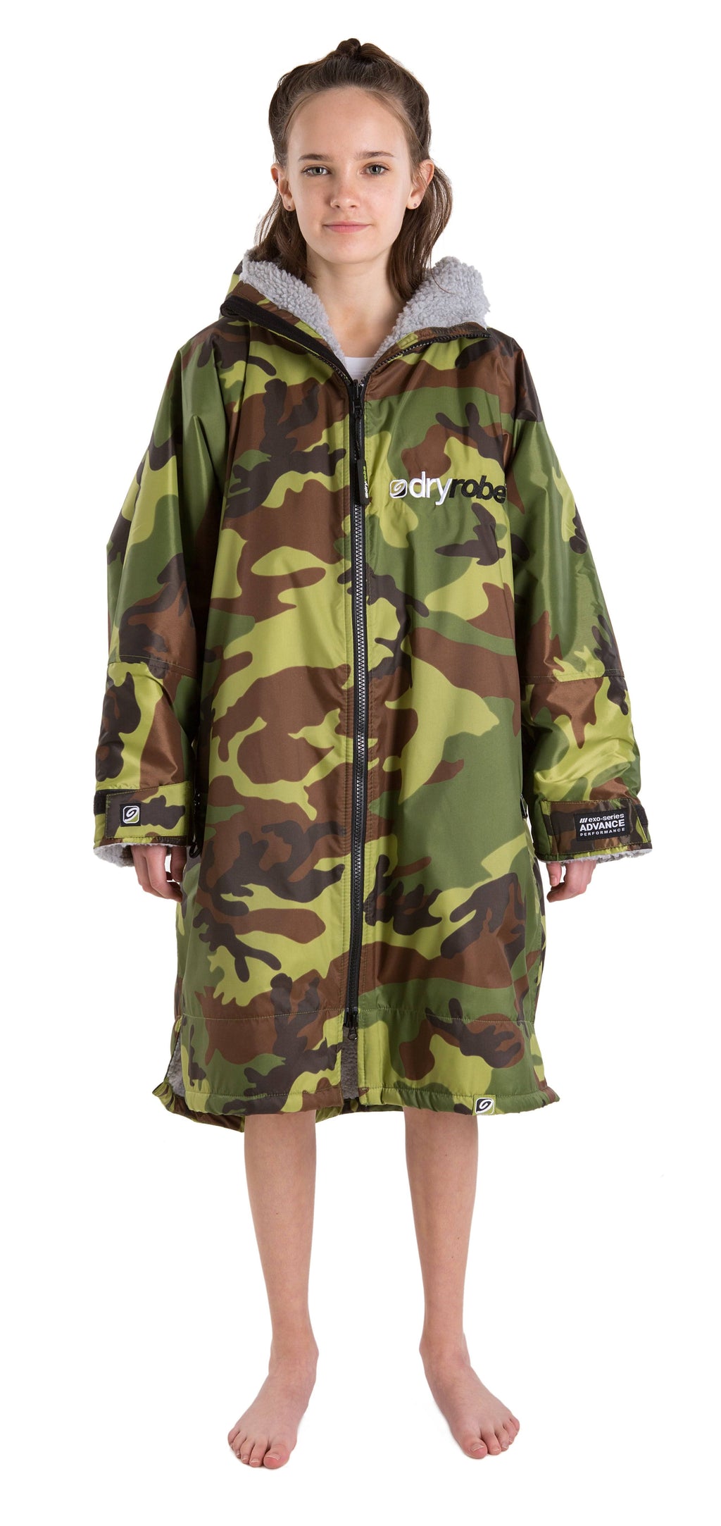 Camo Grey Kids Long Sleeve S702