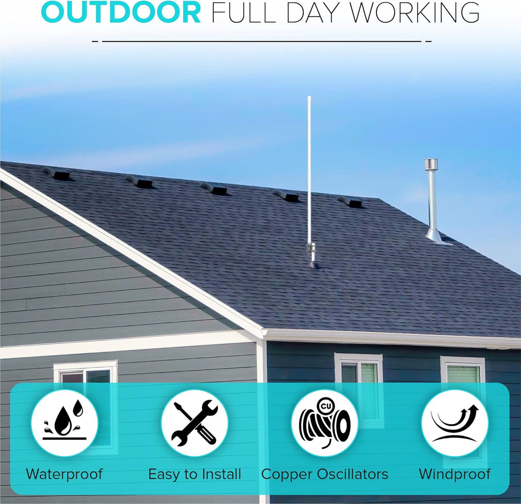 8dBi Fiber-Glass Omnidirectional Antenna with 5foot SLMR-400 Wire V264