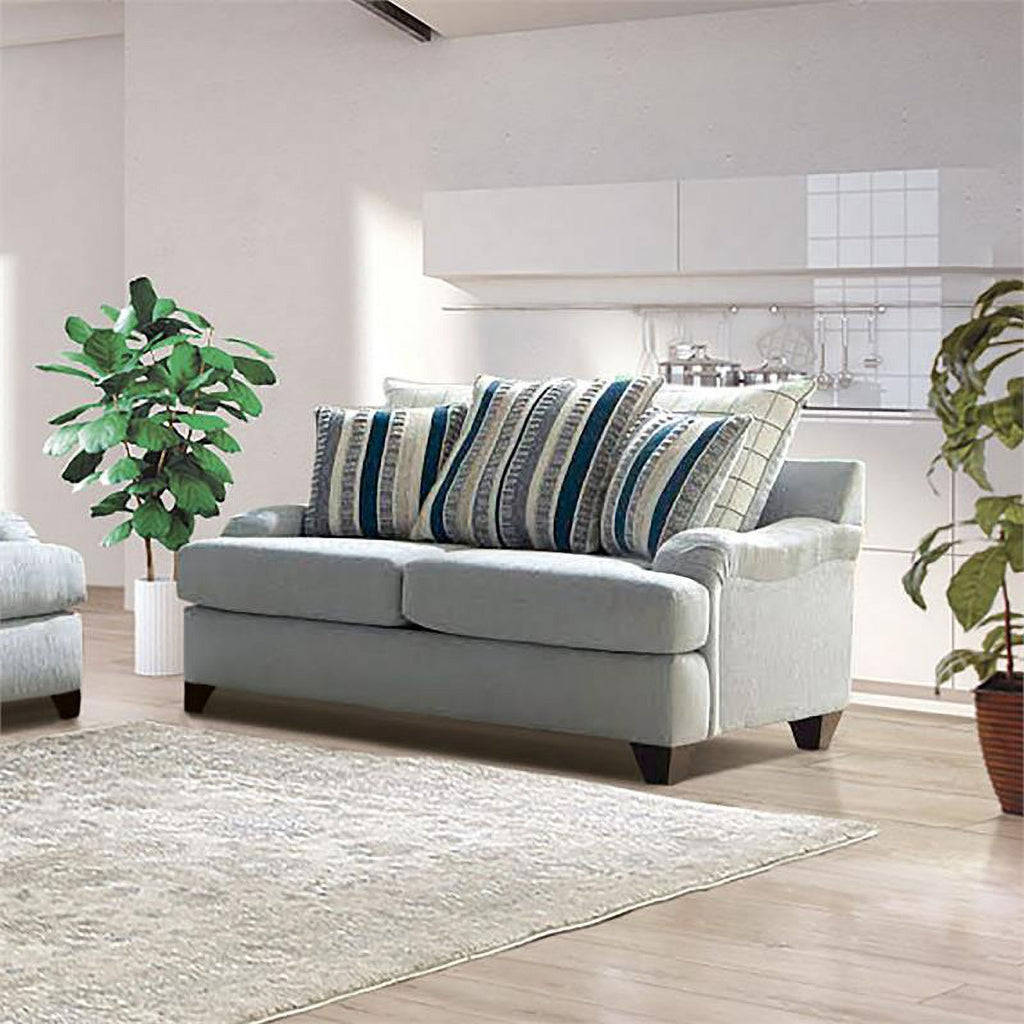 Gray Chenille Upholstered Loveseat A382