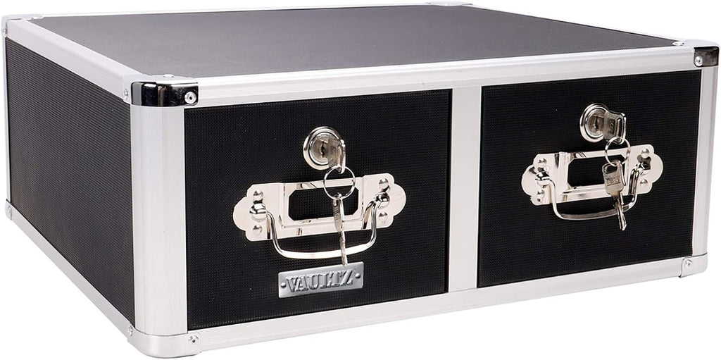 Black 4 x 6 Double Drawer Index Card Cabinet O53843