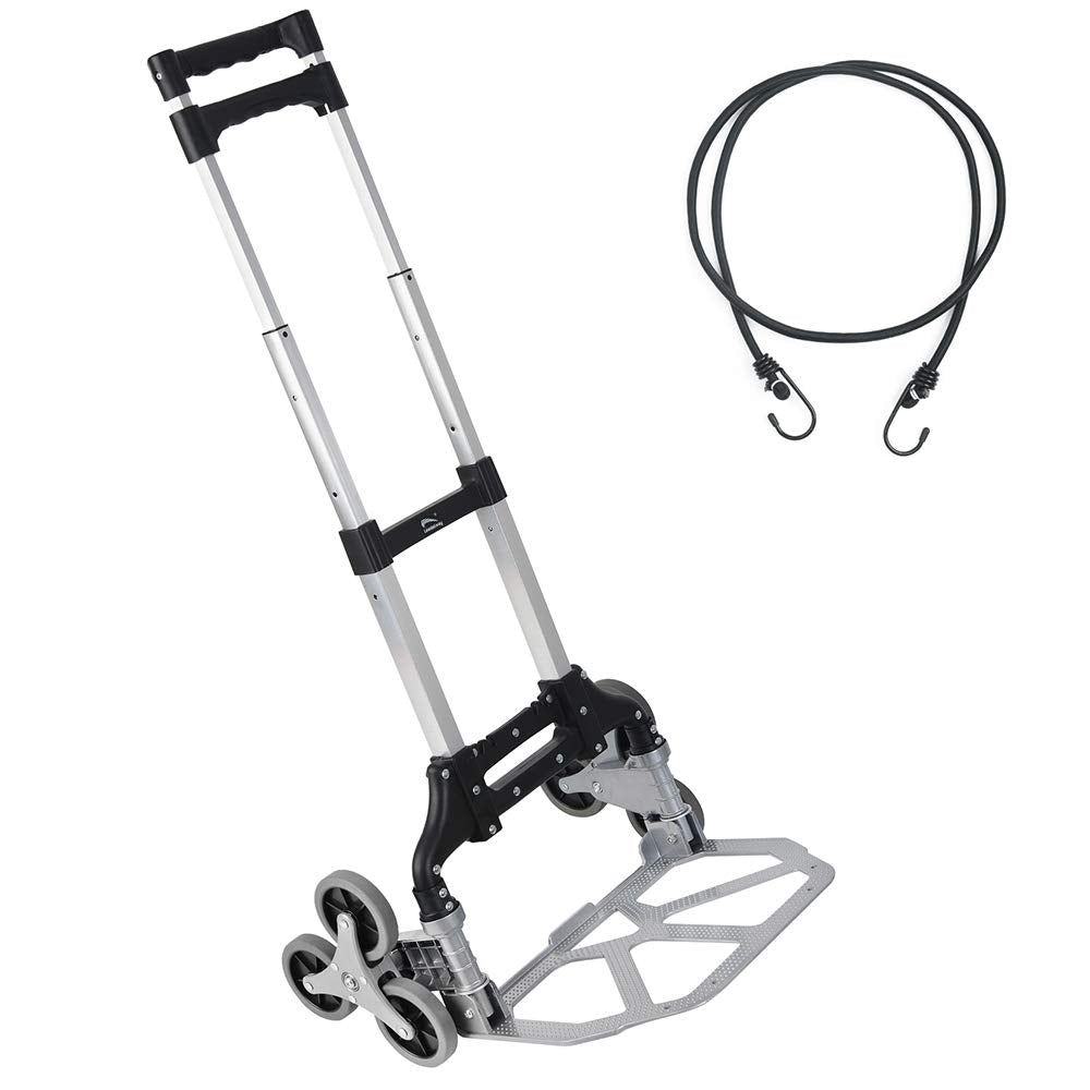 Stair Climbing Hand Truck with 6 TPR Wheels, Aluminum Alloy G54317