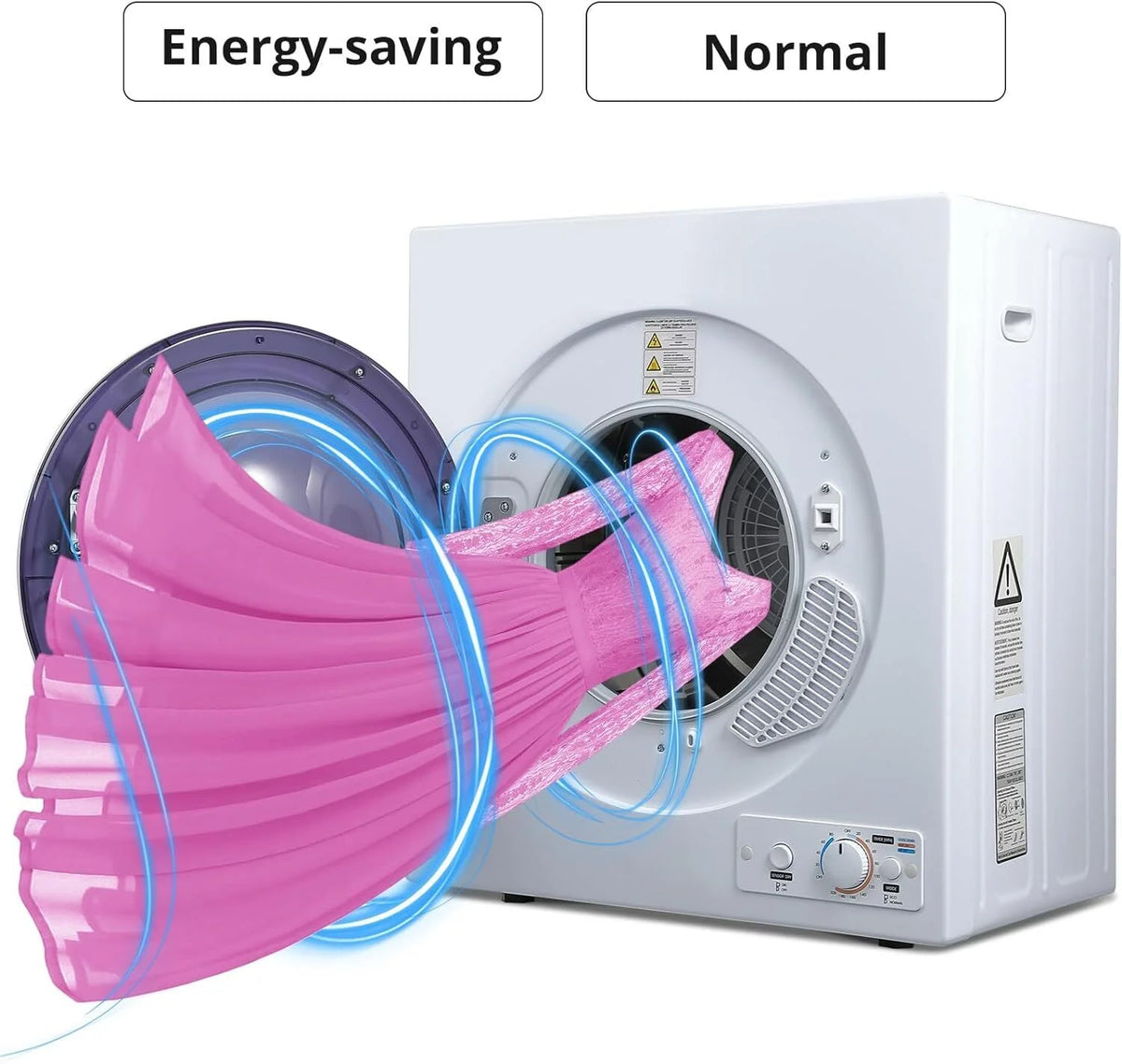 Portable Electric Clothes Dryer 2.65 cu. ft Stainless Steel Tub V335