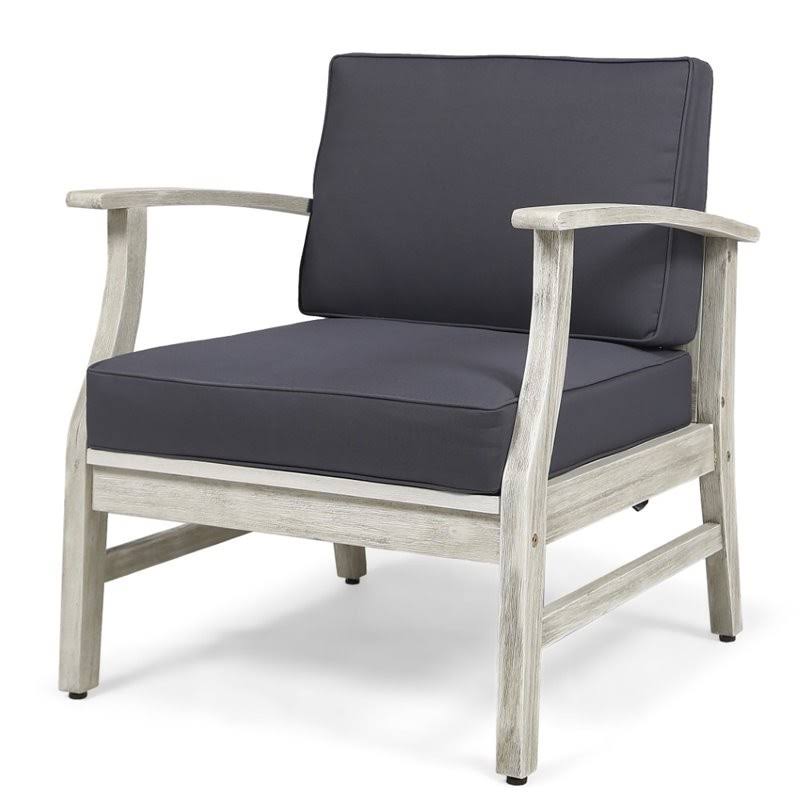 Gray Acacia Wood Club Chair (Set of 4) X354