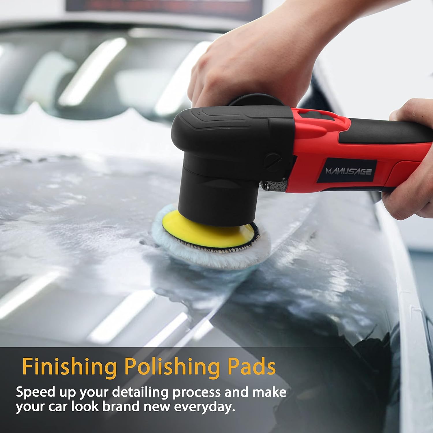 6-Inch Dual Action Random Orbital Polisher with Two Detachable Handles L30114