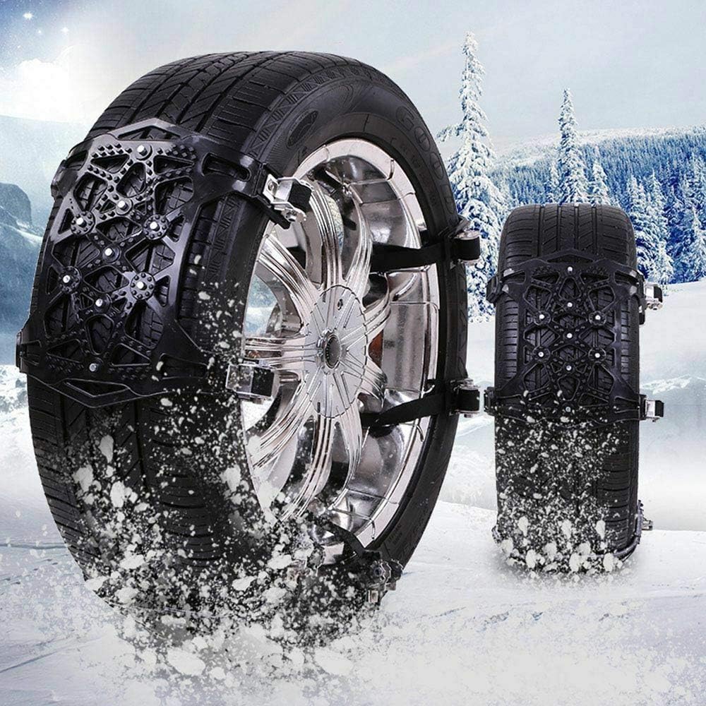 6pcs Universal Adjustable Emergency Traction Chains for 165-275mm Tires M63560