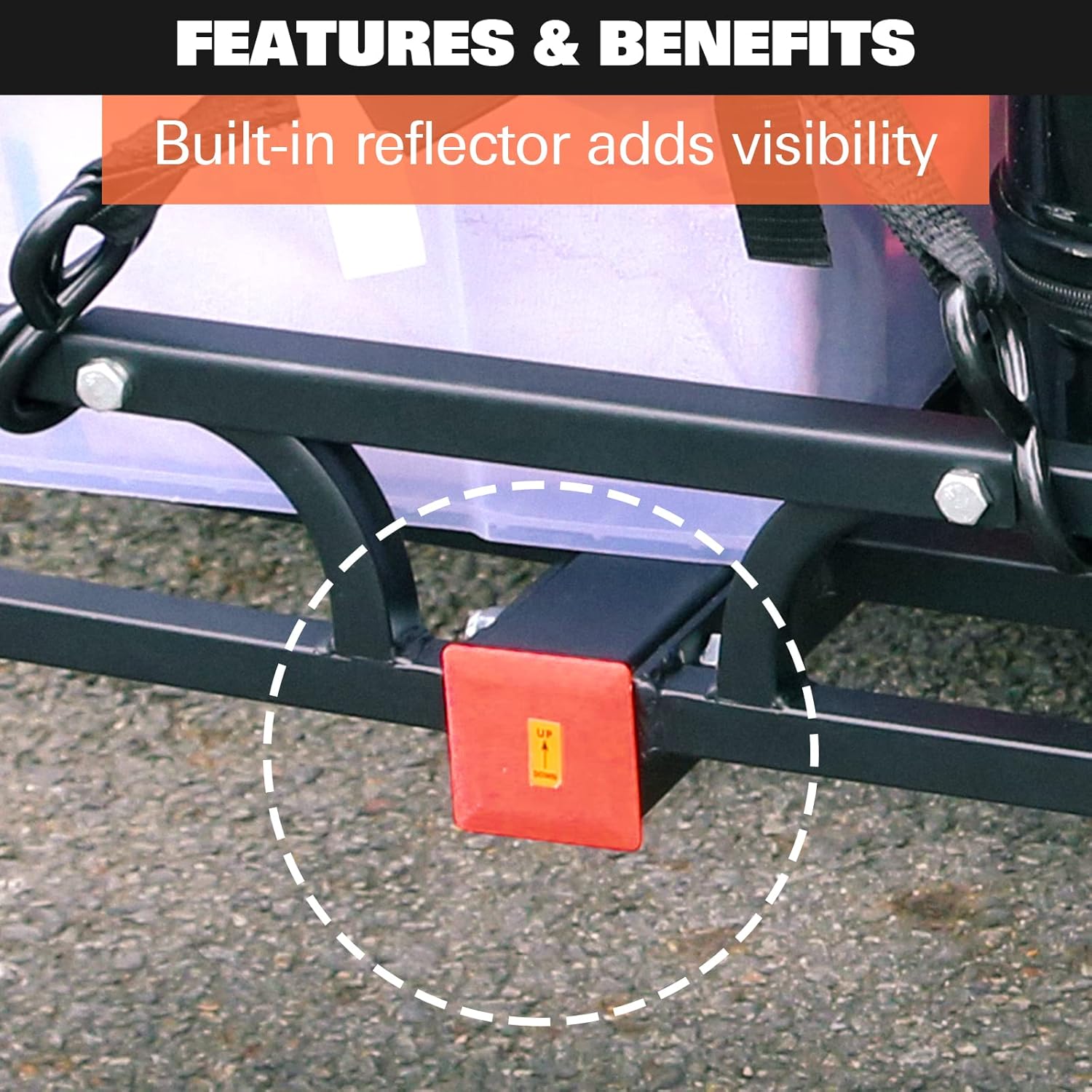 Hitch Mount Cargo Carrier with Net and Strap D215020