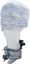 Grey Digital Camo Outboard Motor Cover Q93385