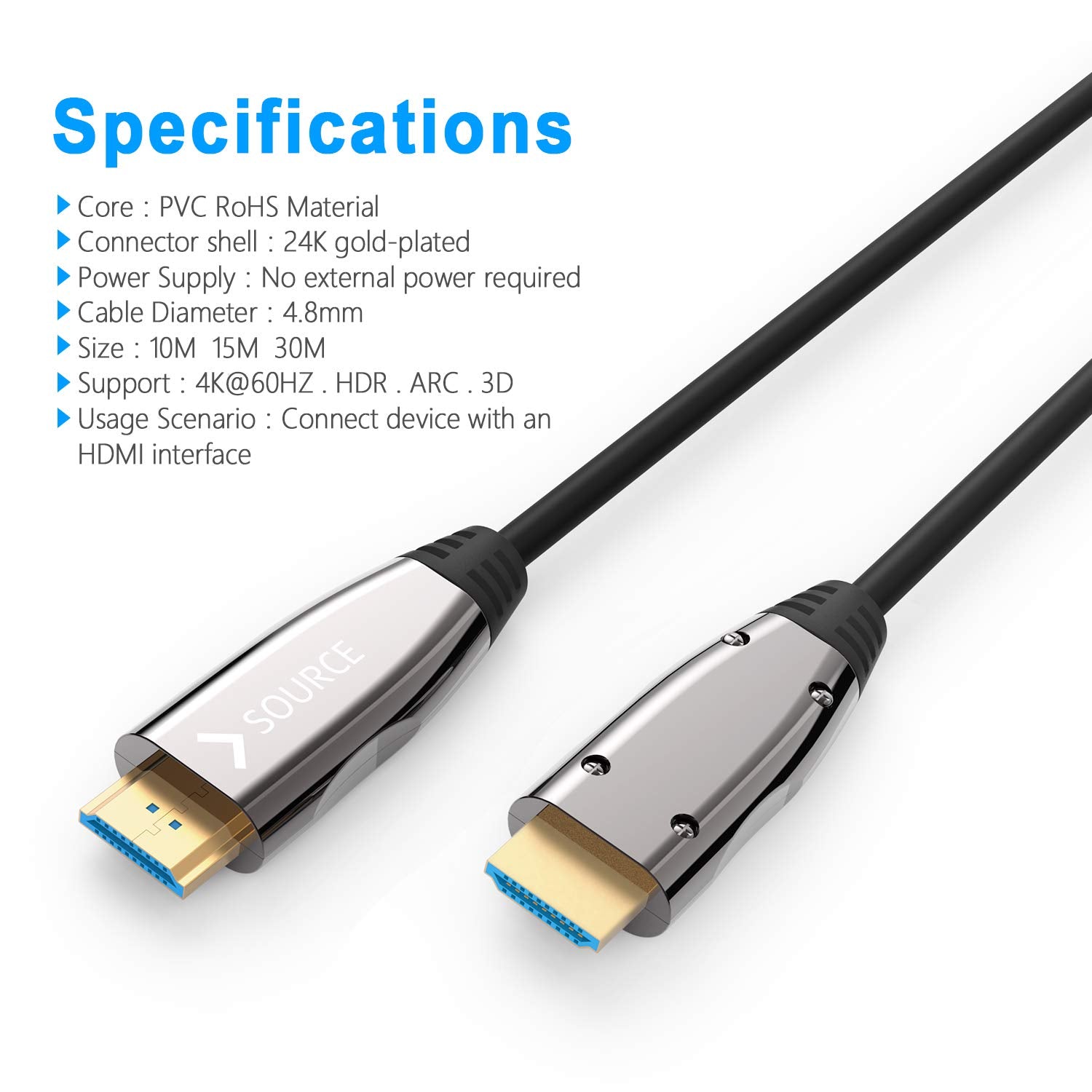 Fiber Optic HDMI Cable 100ft Z94524