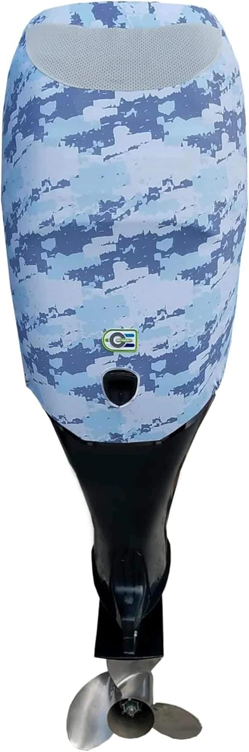 Blue Digital Camo Outboard Motor Cover W797798