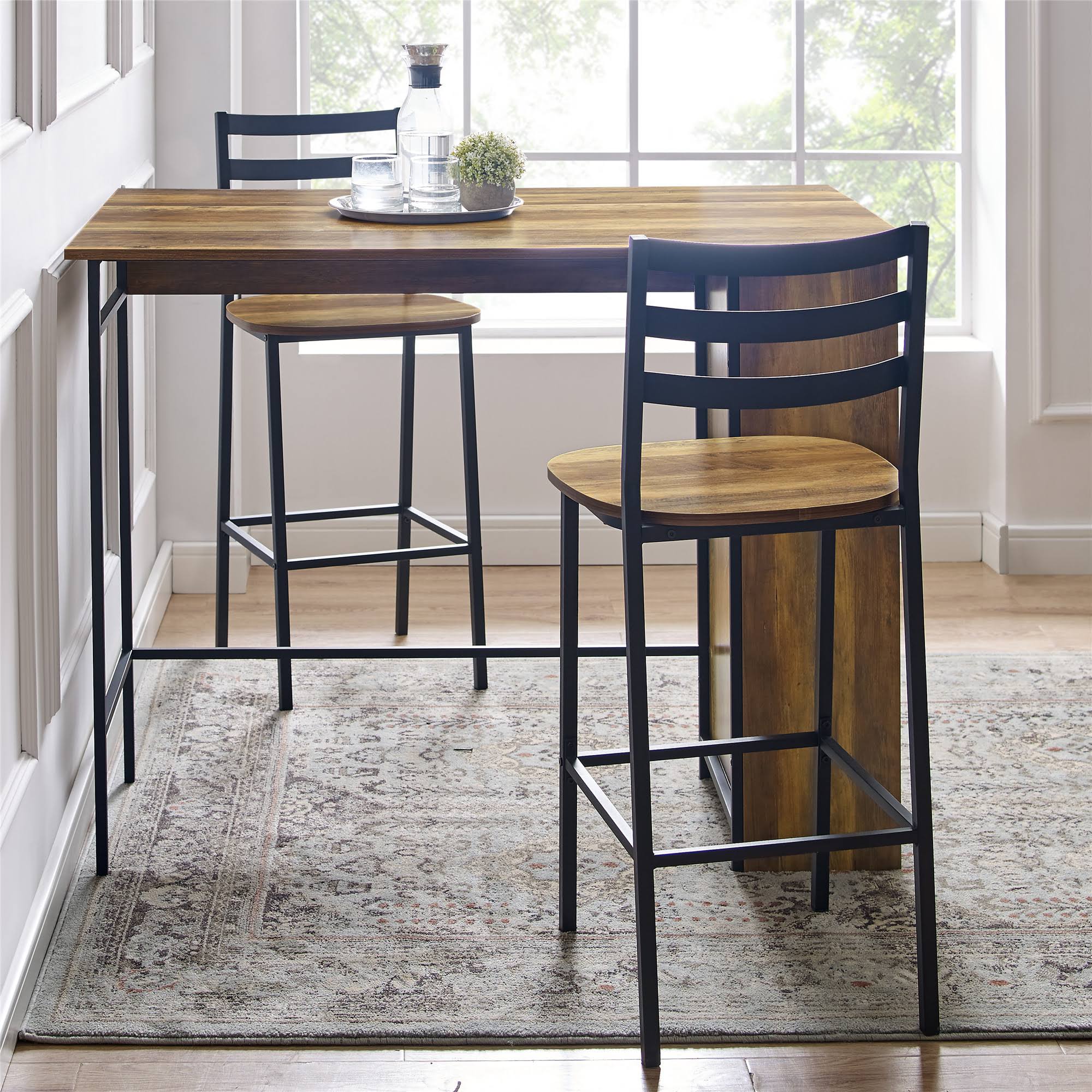 3 Piece Drop Leaf Counter Table Set H96905
