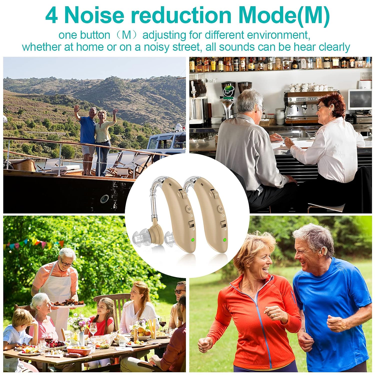 Rechargeable Hearing Aids with Noise Cancelling C58869