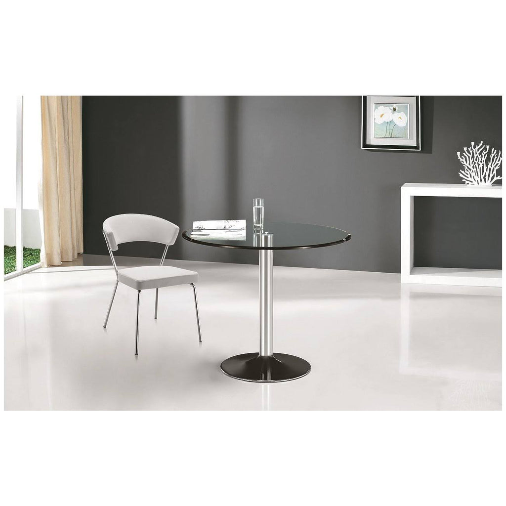 Chrome Clear Glass Dining Table E943