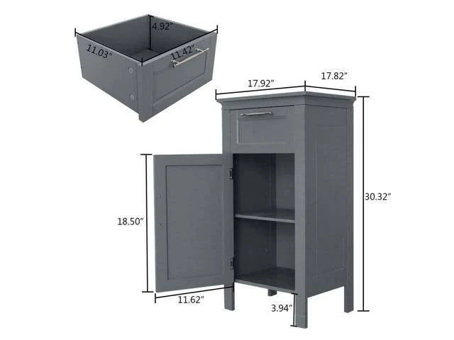 Narrow Bathroom Cabinet with Drawer Storage Shelves K799