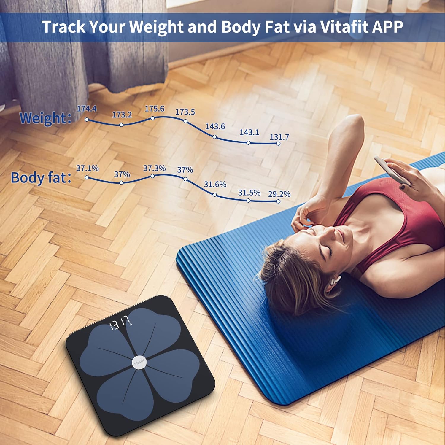 Black Smart Body Fat Scale Pack of 2 P9897