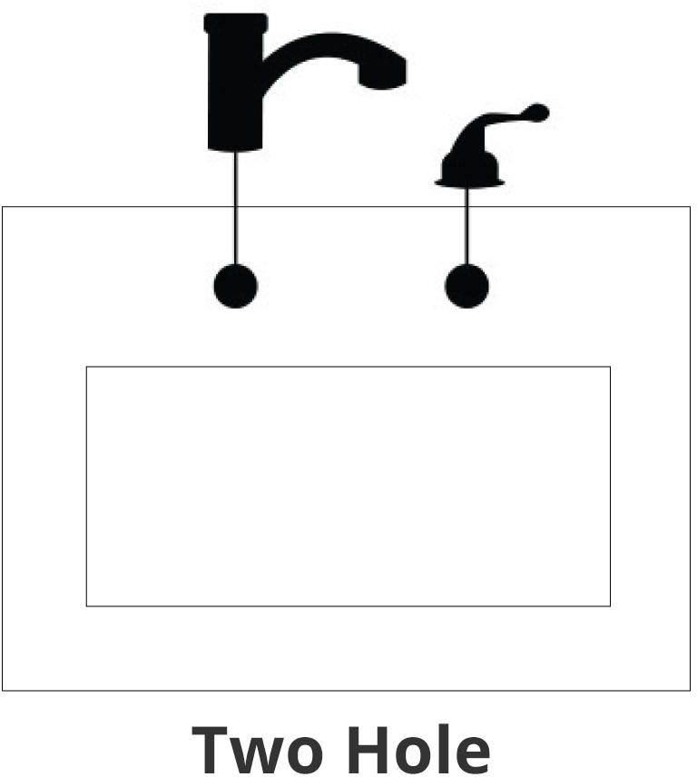 Black Composite Granite Prep Sink with Two Holes, 16-Inch G953899