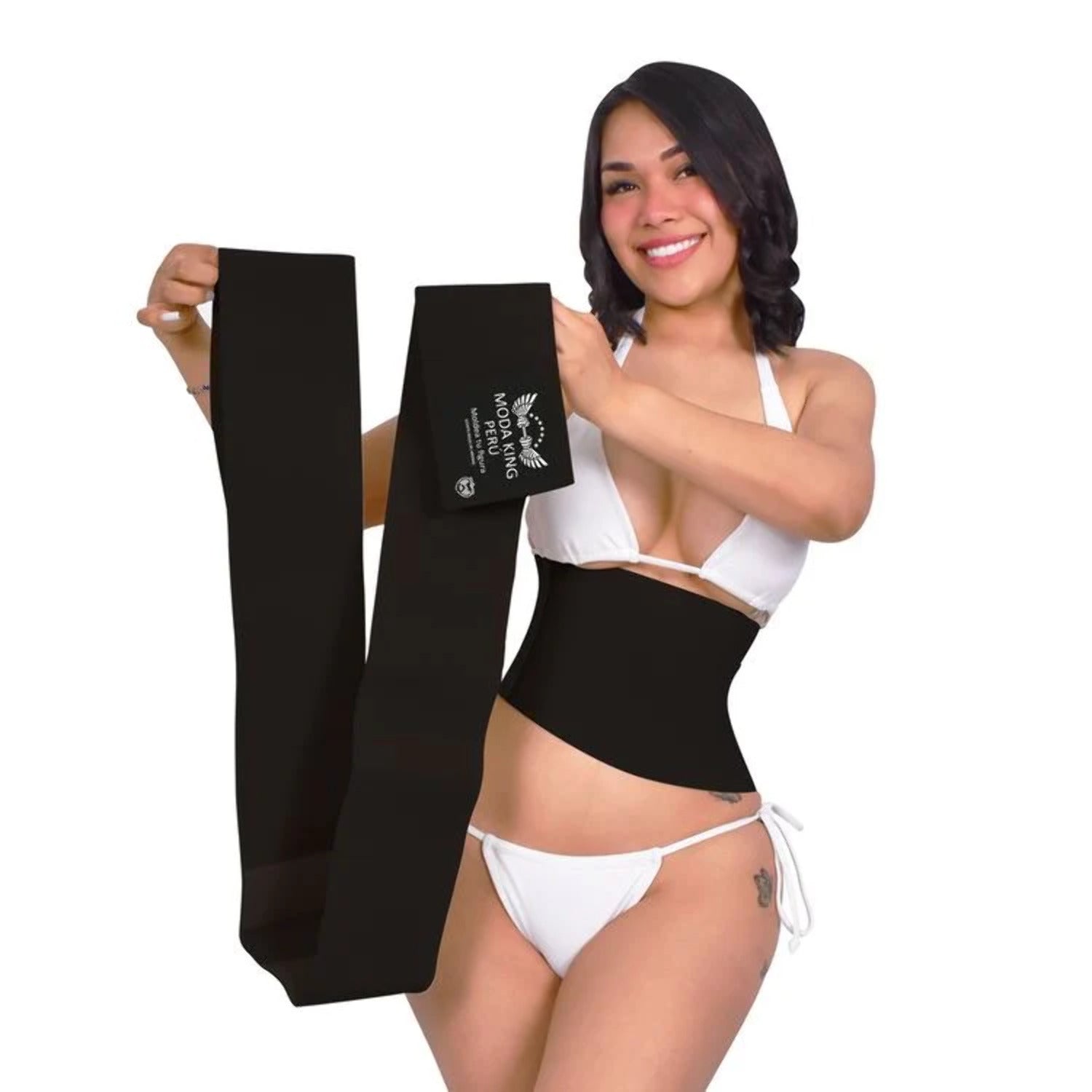 Black Compression Waist Trainer Wrap S472