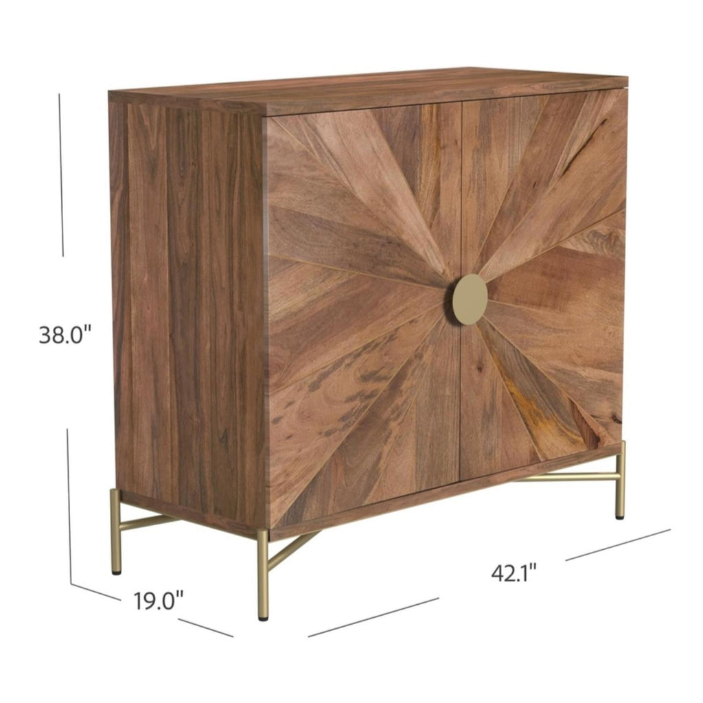 Brown Mango Wood Two Door Cabinet X4210