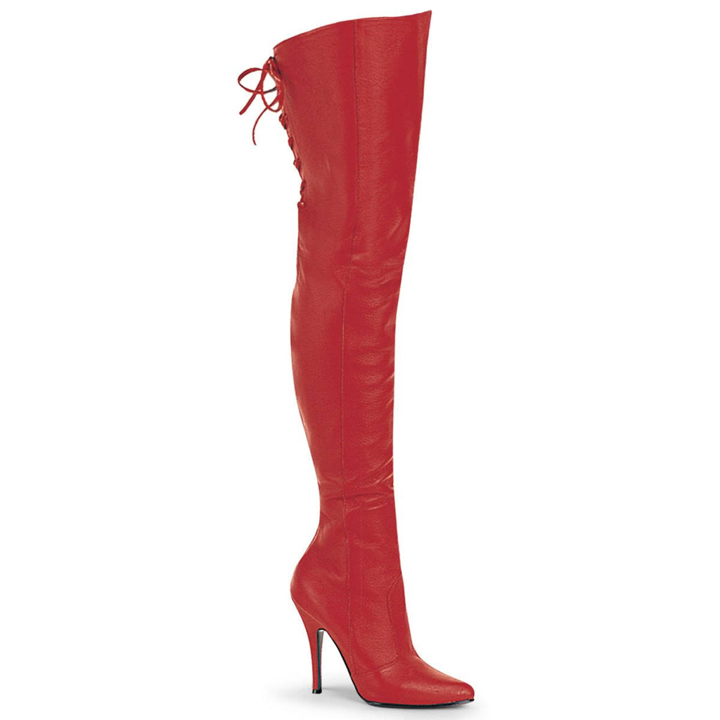 Red Leather 14 Pleaser M52568