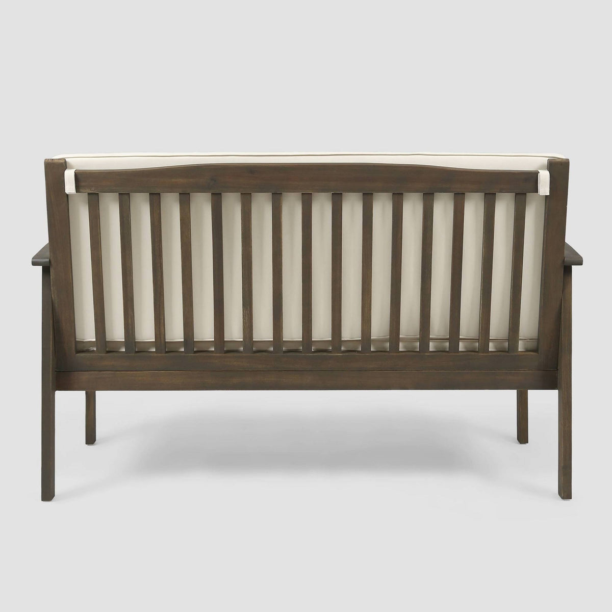 Gray Cream Acacia Wood Loveseat F793883