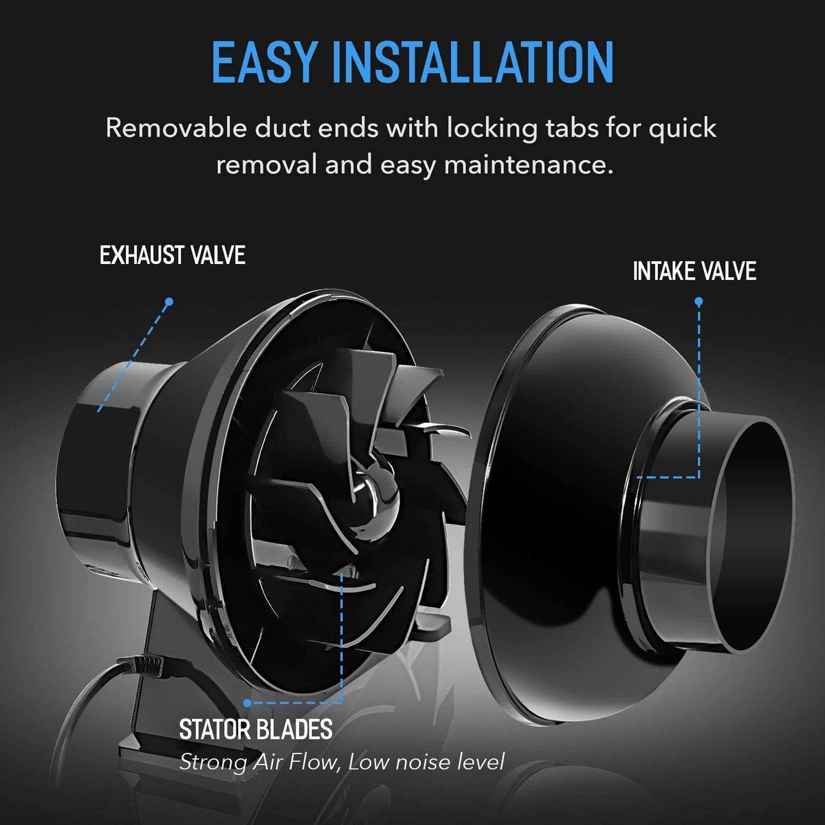 4 Inch 195 CFM Inline Duct Ventilation Fan and Carbon Filter Combo C372557