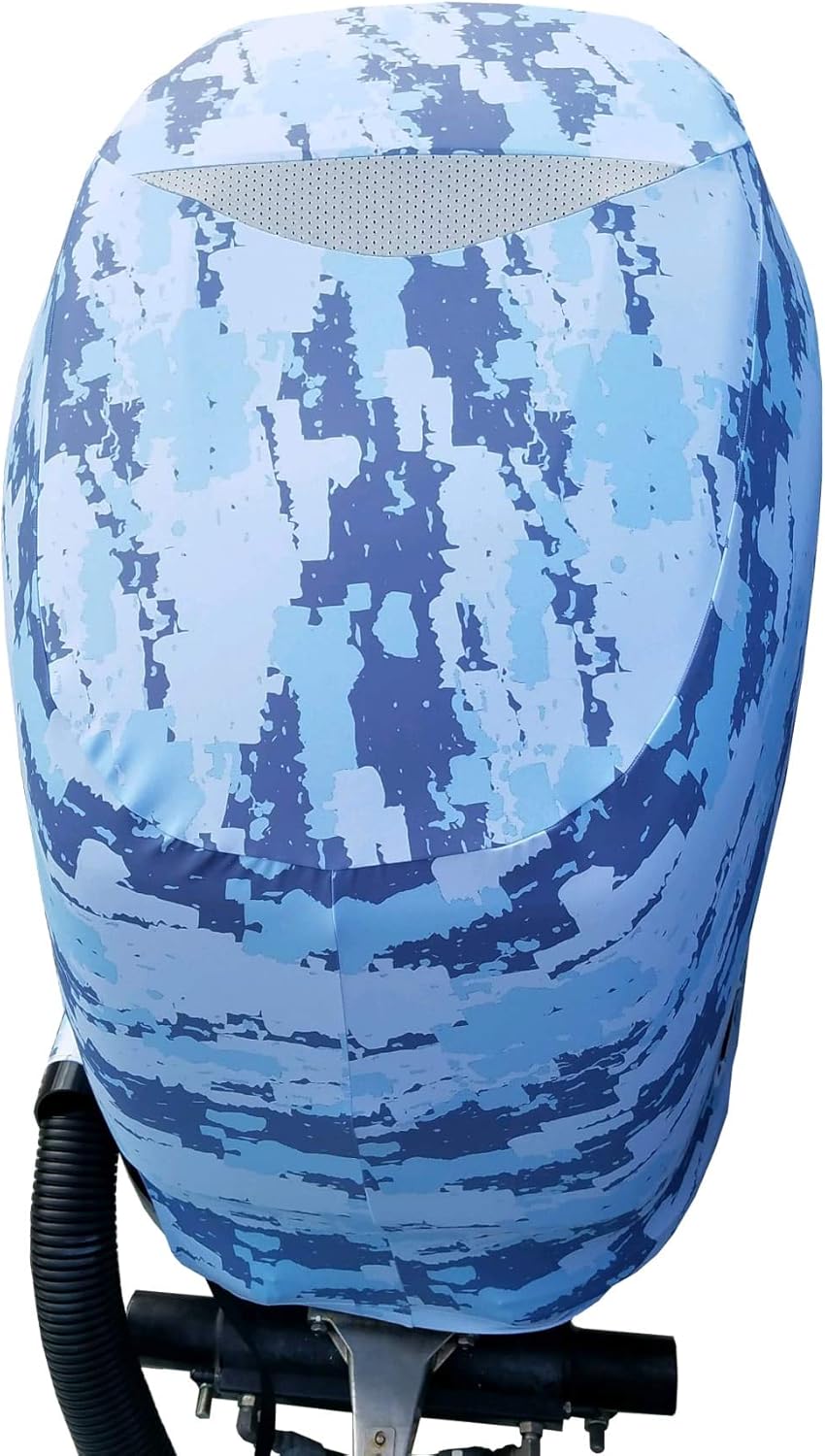 Blue Digital Camo Outboard Motor Cover W797798